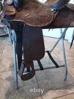 Circle Y 15 in Brown Leather Western Pleasure Trail Saddle Traditional Design