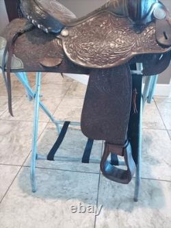 Circle Y 15 in Brown Leather Western Pleasure Trail Saddle Traditional Design