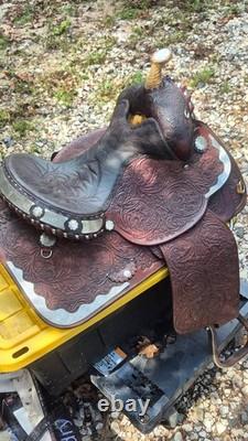 Circle Y 16 Equitation Western Show Saddle/Sterling Silver Embellish. Hand Made