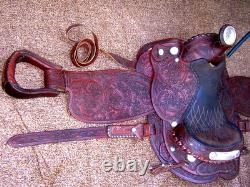 Circle Y 16 Equitation Western Show Saddle/Sterling Silver Embellish. Hand Made