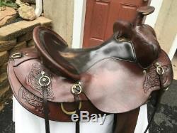 Circle Y 16 Round Skirt Park and Trail Western Saddle w Wide Gullet