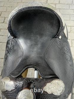 Circle Y 16 Western Show Saddle with Harris Silver Headstall & Saddle Bag