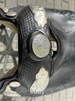 Circle Y 16 Western Show Saddle with Harris Silver Headstall & Saddle Bag Circle Y 16 Western Show Saddle with Harris Silver Headstall & Saddle Bag