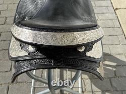 Circle Y 16 Western Show Saddle with Harris Silver Headstall & Saddle Bag