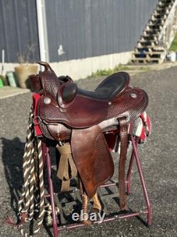 Circle Y All Around Roper 16 Western Saddle With Bosal And Tripping Collar