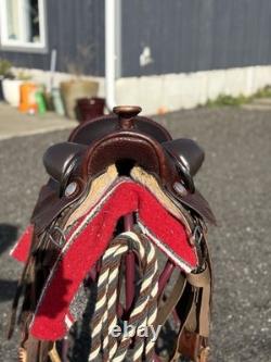 Circle Y All Around Roper 16 Western Saddle With Bosal And Tripping Collar