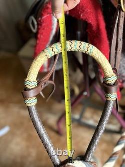 Circle Y All Around Roper 16 Western Saddle With Bosal And Tripping Collar