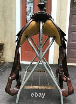 Circle Y Arabian Vintage Saddle Set w Silver Ferruled Headstall Rommel ReinsBC