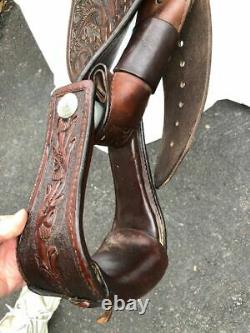 Circle Y Arabian Vintage Saddle Set w Silver Ferruled Headstall Rommel ReinsBC