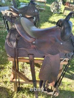 Circle Y Brown Leather Western Pleasure Trail Saddle Traditional