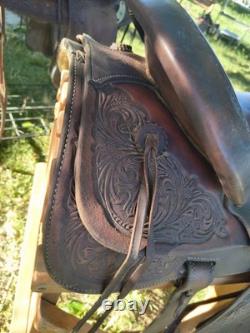 Circle Y Brown Leather Western Pleasure Trail Saddle Traditional