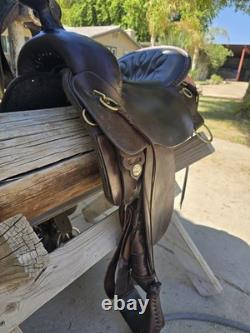 Circle Y Brown Park & Trail Western Saddle, Traditional Design