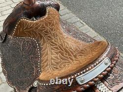 Circle Y Buck Stitch 15 Western Saddle