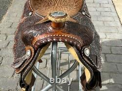 Circle Y Buck Stitch 15 Western Saddle