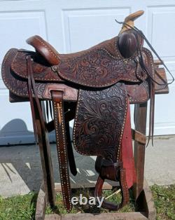 Circle Y Cow Country Western Saddle Buckstitch NICE