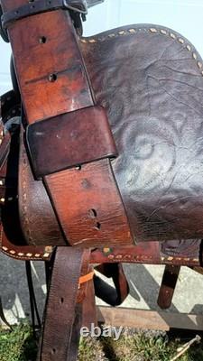 Circle Y Cow Country Western Saddle Buckstitch NICE