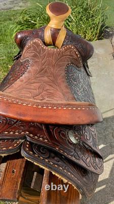 Circle Y Cow Country Western Saddle Buckstitch NICE