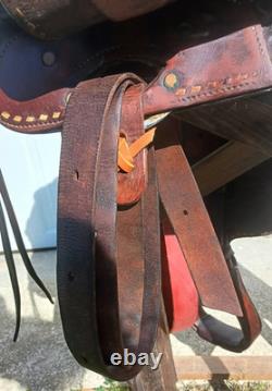 Circle Y Cow Country Western Saddle Buckstitch NICE