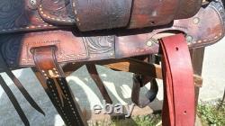 Circle Y Cow Country Western Saddle Buckstitch NICE