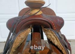 Circle Y Cow Country Western Saddle Buckstitch NICE