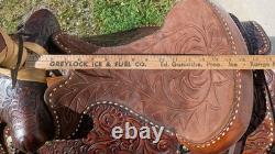 Circle Y Cow Country Western Saddle Buckstitch NICE