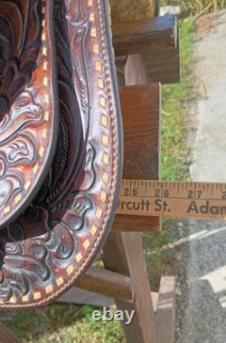 Circle Y Cow Country Western Saddle Buckstitch NICE
