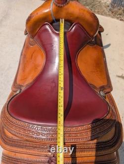 Circle Y Cutter Western Saddle 16.5 Inch Brown Leather