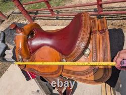 Circle Y Cutter Western Saddle 16.5 Inch Brown Leather