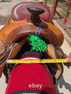 Circle Y Cutter Western Saddle 16.5 Inch Brown Leather