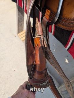 Circle Y Cutter Western Saddle 16.5 Inch Brown Leather