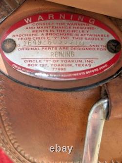 Circle Y Cutter Western Saddle 16.5 Inch Brown Leather