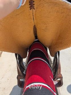 Circle Y Cutter Western Saddle 16.5 Inch Brown Leather Circle Y Cutter Western Saddle 16.5 Inch Brown Leather