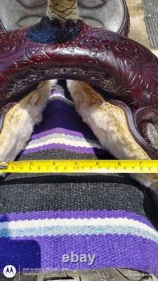 Circle Y Equitation 16 Western Show Saddle With Engraved Silver Plating