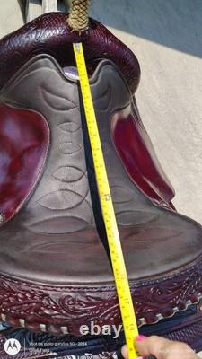 Circle Y Equitation 16 Western Show Saddle With Engraved Silver Plating