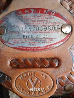 Circle Y Equitation 16 Western Show Saddle with Engraved Silver Accents