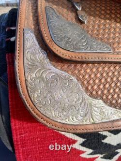 Circle Y Equitation 16 Western Show Saddle with Engraved Silver Accents