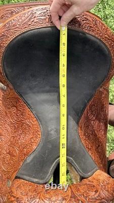 Circle Y Equitation Leather Western Saddle 15.5in Brown Traditional Design