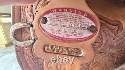 Circle Y Equitation Leather Western Saddle 15.5in Brown Traditional Design