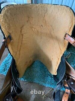 Circle Y Fischer Treeless Western Saddle (with pad & new stirrups!) GREAT condit