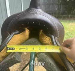 Circle Y Flex-Lite Pleasure/Trail Western Saddle Leather Brown 16 Full QH bars