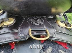 Circle Y Flex Lite Western Saddle. Black With Brass. 16 Inch. X Wide Tree