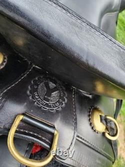 Circle Y Flex Lite Western Saddle. Black With Brass. 16 Inch. X Wide Tree