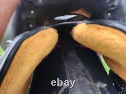 Circle Y Flex Lite Western Saddle. Black With Brass. 16 Inch. X Wide Tree