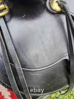 Circle Y Flex Lite Western Saddle. Black With Brass. 16 Inch. X Wide Tree