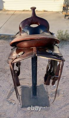 Circle Y Flex Lite Western Saddle Round Skirt 15 Fully Rigged Wide Tree