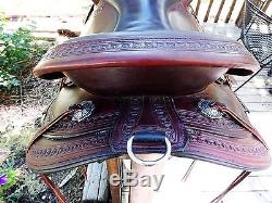Circle Y Flex Trail Saddle 15 Seat Walnut Horse or Mule