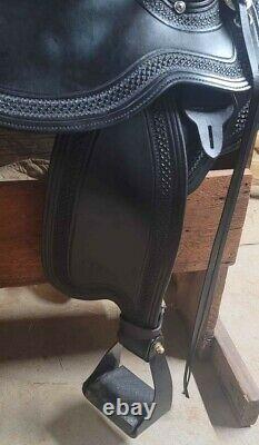 Circle Y Julie Goodnight Blue Ridge Gaited Western Saddle 17 Black