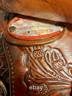 Circle Y Leather Equitation Barrel Saddle Western Trail Show Horse Brown 16 Inch