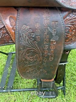 Circle Y Leather Equitation Barrel Saddle Western Trail Show Horse Brown 16 Inch