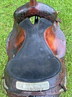 Circle Y Leather Equitation Barrel Saddle Western Trail Show Horse Brown 16 Inch
